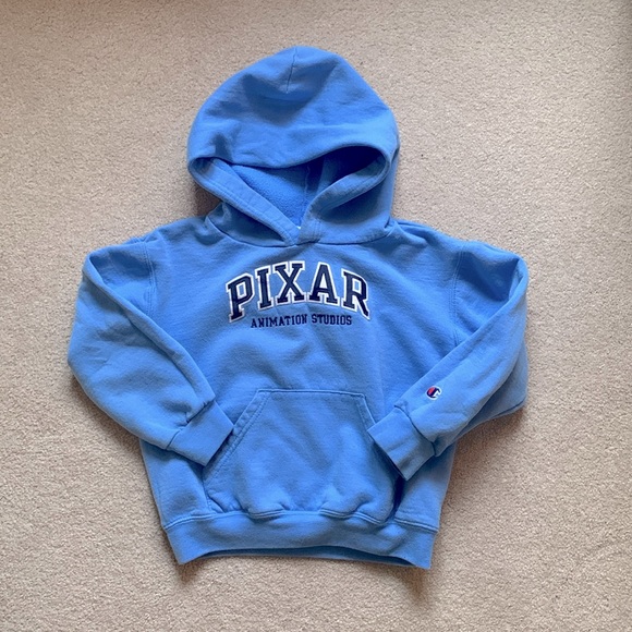 Disney Other - Pixar Kids Blue Hooded Sweatshirt